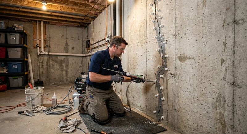 Basement Crack Repair in Calvert County, MD