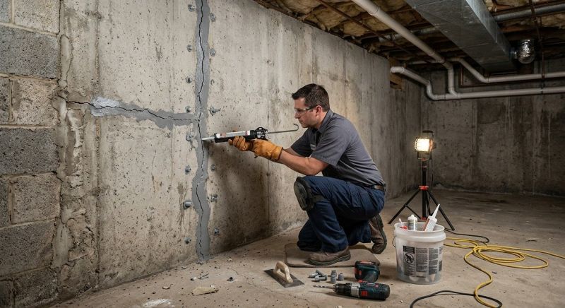 Basement Crack Repair in Calvert County, MD