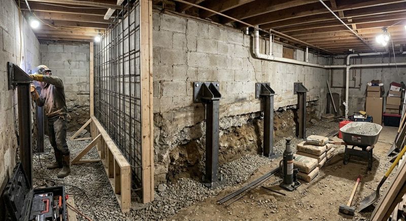 Basement Stabilization in Calvert County, MD