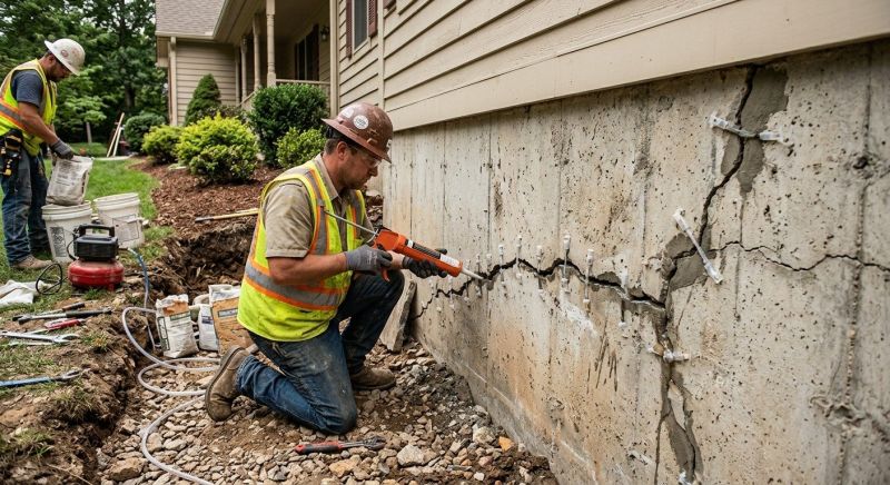 Cracked Foundation Repair in Cambridge, MD
