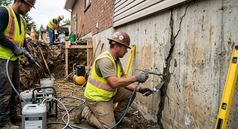 Cracked Foundation Repair in Chesapeake Beach, MD