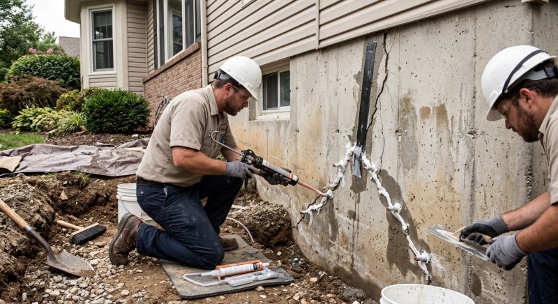 Cracked Foundation Repair in Lusby, MD