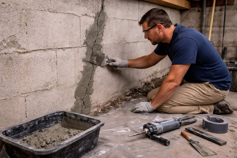 Foundation Crack Repair in Saint Leonard, MD