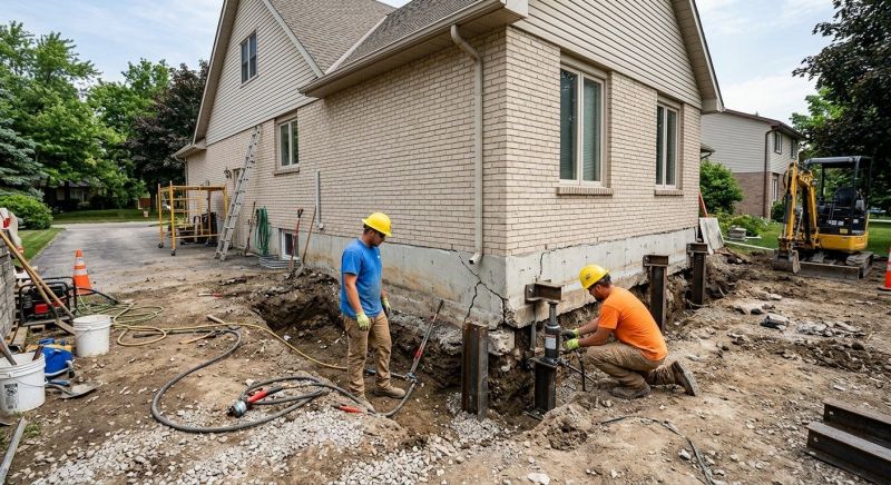 Helical Piers Installation in Calvert County, MD