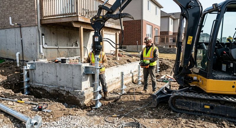 Helical Pile Installation in Calvert County, MD