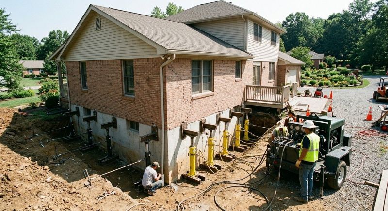 Sinking Foundation Lifting in Calvert County, MD