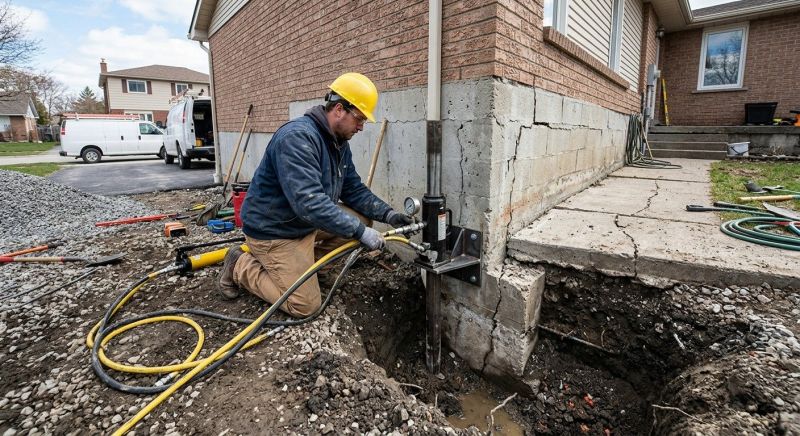Sinking Foundation Repair in Saint Leonard, MD